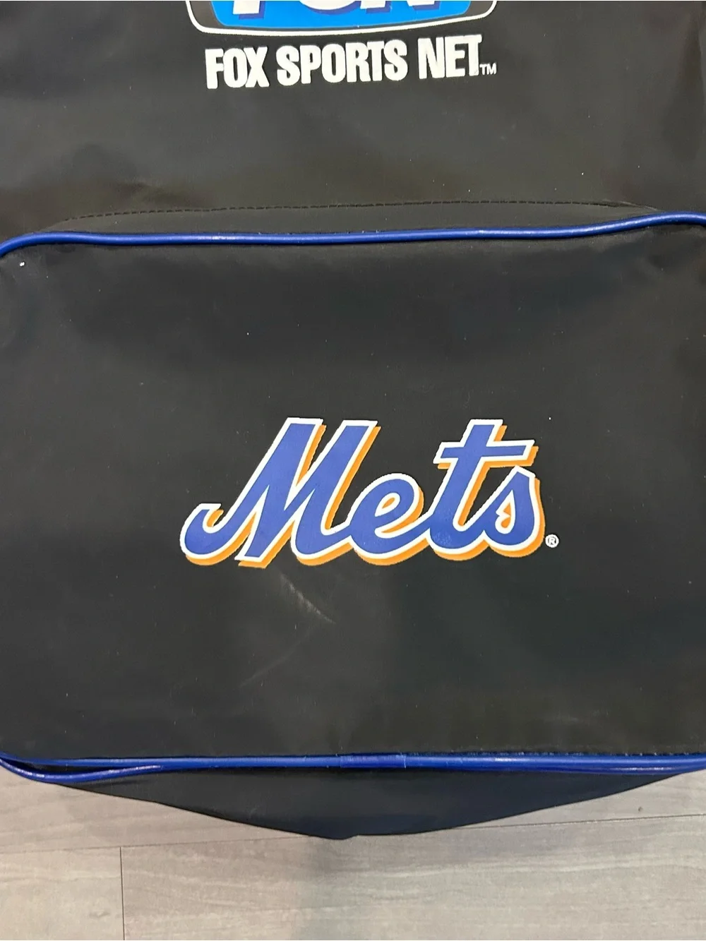 Vintage New York Mets FSN Fox Sports Net Backpack SGA Promo Black Blue Bag